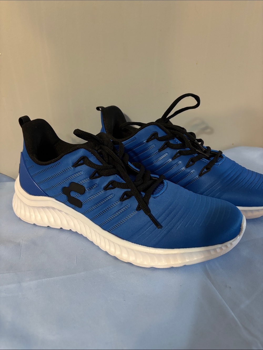 Women's Athletic Sneakers in Blue with Black Trim